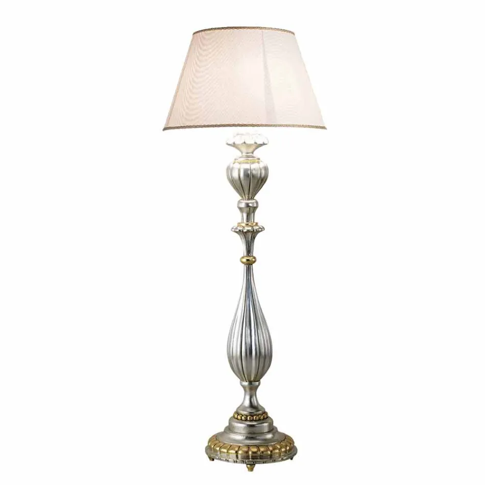 Hölzerne Stehlampe handgefertigt in Italien Rocco Viadurini