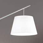 Stehlampe aus Metall mit Lampenschirm mit Stoffbezug - Rivella Viadurini