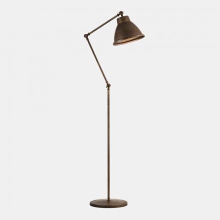 Stehlampe aus Messing und Eisen mit drehbarem Design Vintage - Loft von Il Fanale Viadurini