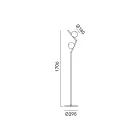 Stehlampe aus dunklem Messing und Steinglas, hergestellt in Italien – Bottega Viadurini