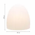 Stehlampe aus weißem Kunststoff mit LED-, Solar- oder E27-Design - Massostar Viadurini