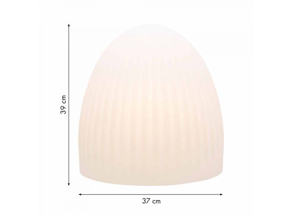 Stehlampe aus weißem Kunststoff mit LED-, Solar- oder E27-Design - Massostar Viadurini