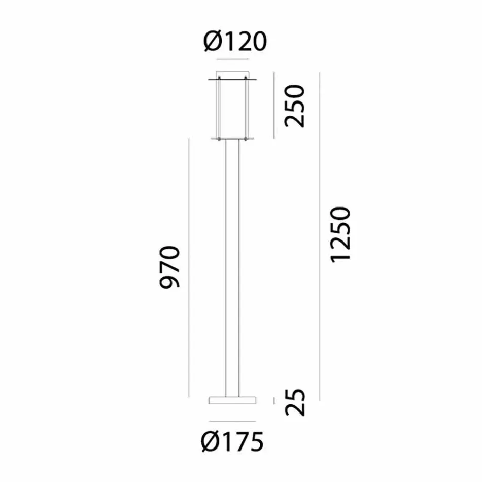 Stehlampe High Street Außenleuchte aus Messing und Glas - Loggia von Il Fanale Viadurini