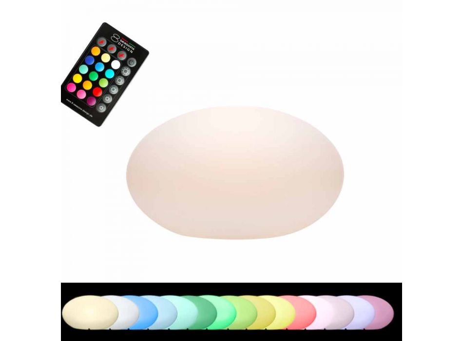 LED-, Solar- oder E27-Stehlampe in farbigem, modernem, ovalem Design - Uovostar Viadurini
