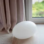 LED-, Solar- oder E27-Stehlampe in farbigem, modernem, ovalem Design - Uovostar Viadurini