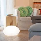 LED-, Solar- oder E27-Stehlampe in farbigem, modernem, ovalem Design - Uovostar Viadurini