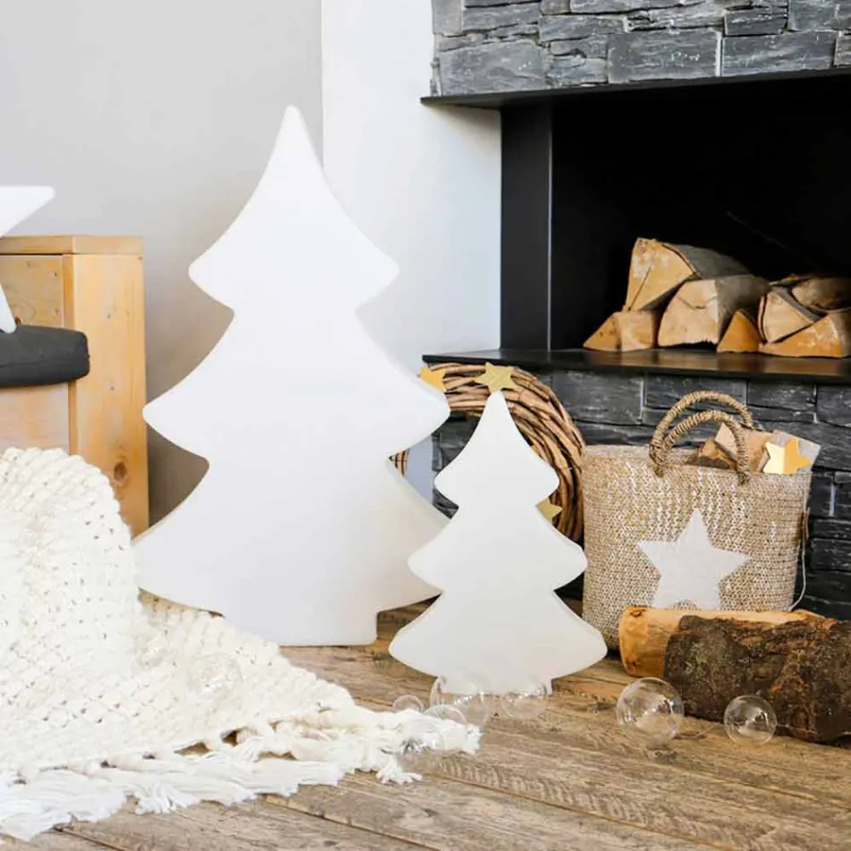 Stehlampe LED, Solar oder E27 in Kunststoff Weihnachtsdesign - Alberostar Viadurini