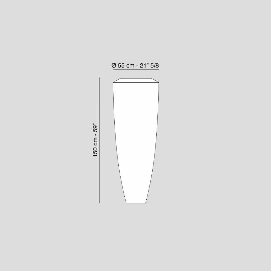 Moderne Stehlampe LED für Innen Ldpe Haubitze Big Viadurini