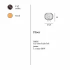 Modernes Design Stehlampe aus Stahl Ø48xh.52 cm Leira Viadurini