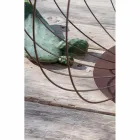 Steh- oder Stützlampe aus weißem oder bronzefarbenem Metalldraht - Laterne Viadurini