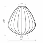 Steh- oder Stützlampe aus weißem oder bronzefarbenem Metalldraht - Laterne Viadurini