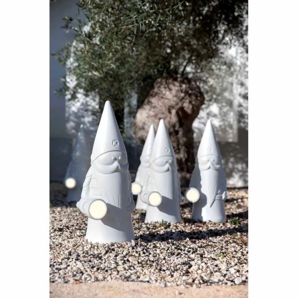 LED-Stehlampe im Freien in weißem Technopolymer Modernes Design - Nano Viadurini