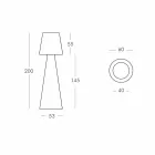 Indoor Stehleuchte Slide Pivot hellweiß hergestellt in Italien Viadurini