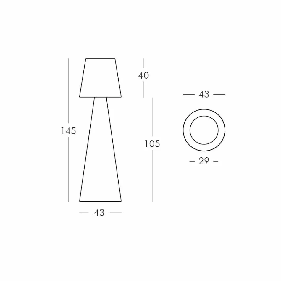 Indoor Stehleuchte Slide Pivot hellweiß hergestellt in Italien Viadurini