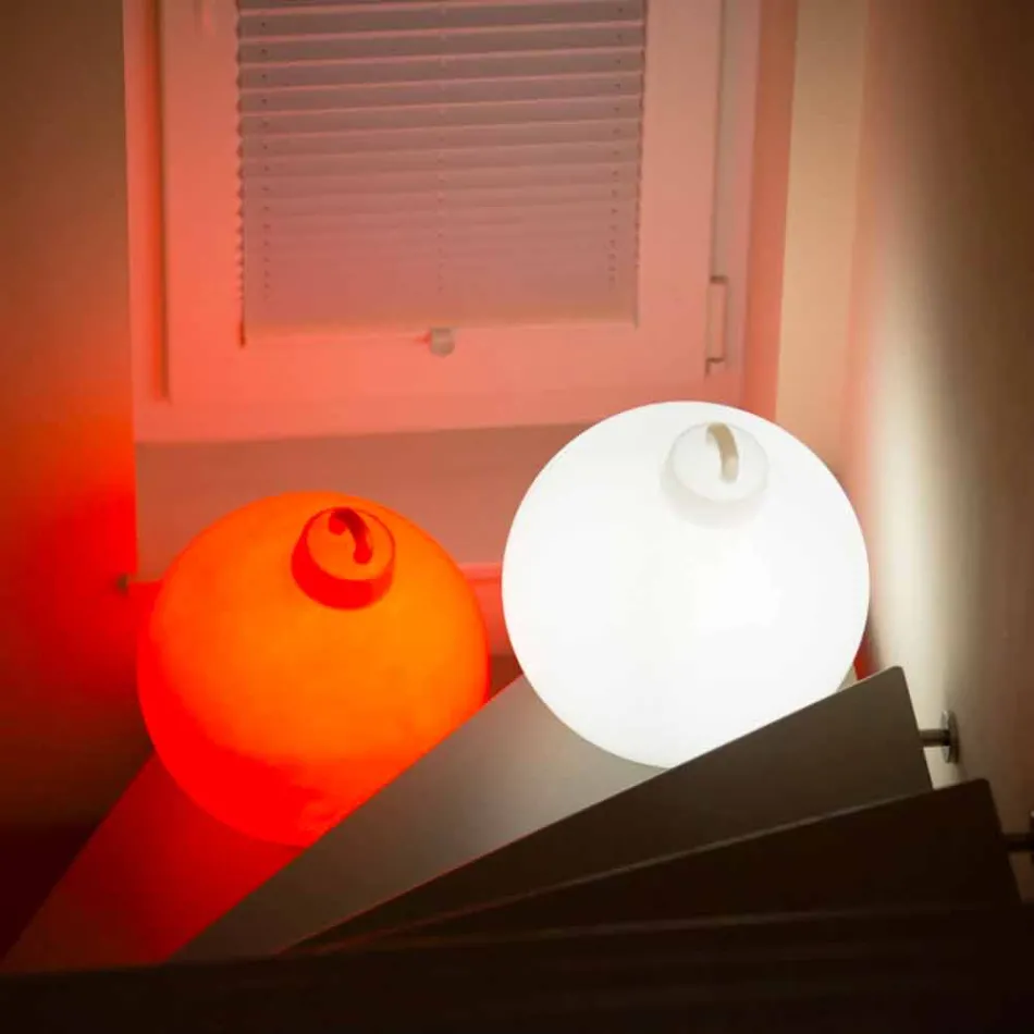 Innen- oder Außendekor Lampe Roter, weißer Weihnachtsball - Pallastar Viadurini