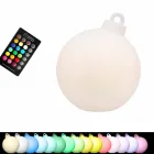 Innen- oder Außendekor Lampe Roter, weißer Weihnachtsball - Pallastar Viadurini