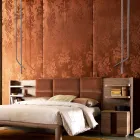 Design Pendellampe aus Leder und Metall Grilli Snake made Italy Viadurini