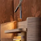 Design Pendellampe aus Leder und Metall Grilli Snake made Italy Viadurini