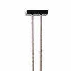 Grilli Snake made in Italy Designlampe aus Leder und Metall Viadurini