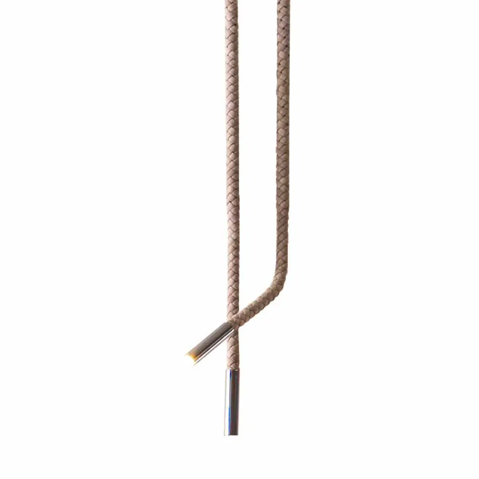 Grilli Snake made in Italy Designlampe aus Leder und Metall Viadurini