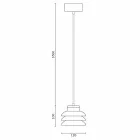 Designer Pendelleuchte aus roter Keramik, hergestellt in Italien, Asien Viadurini