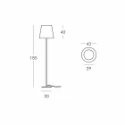 Stehlampe Design Ali Baba Steel Slide Metall hergestellt in Italien Viadurini