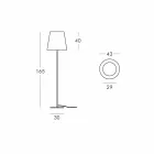 Stehlampe Design Ali Baba Steel Slide Metall hergestellt in Italien Viadurini