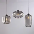 3-flammige Lampe im schwarzen Glas-Metall-Design für - Tucana Viadurini