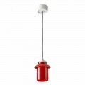 Designlampe aus roter Keramik, hergestellt in Italy Asia