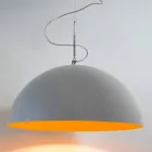 Hängeleuchte Design-Lampe In-es.artdesign Mezza Luna Cement paint Viadurini