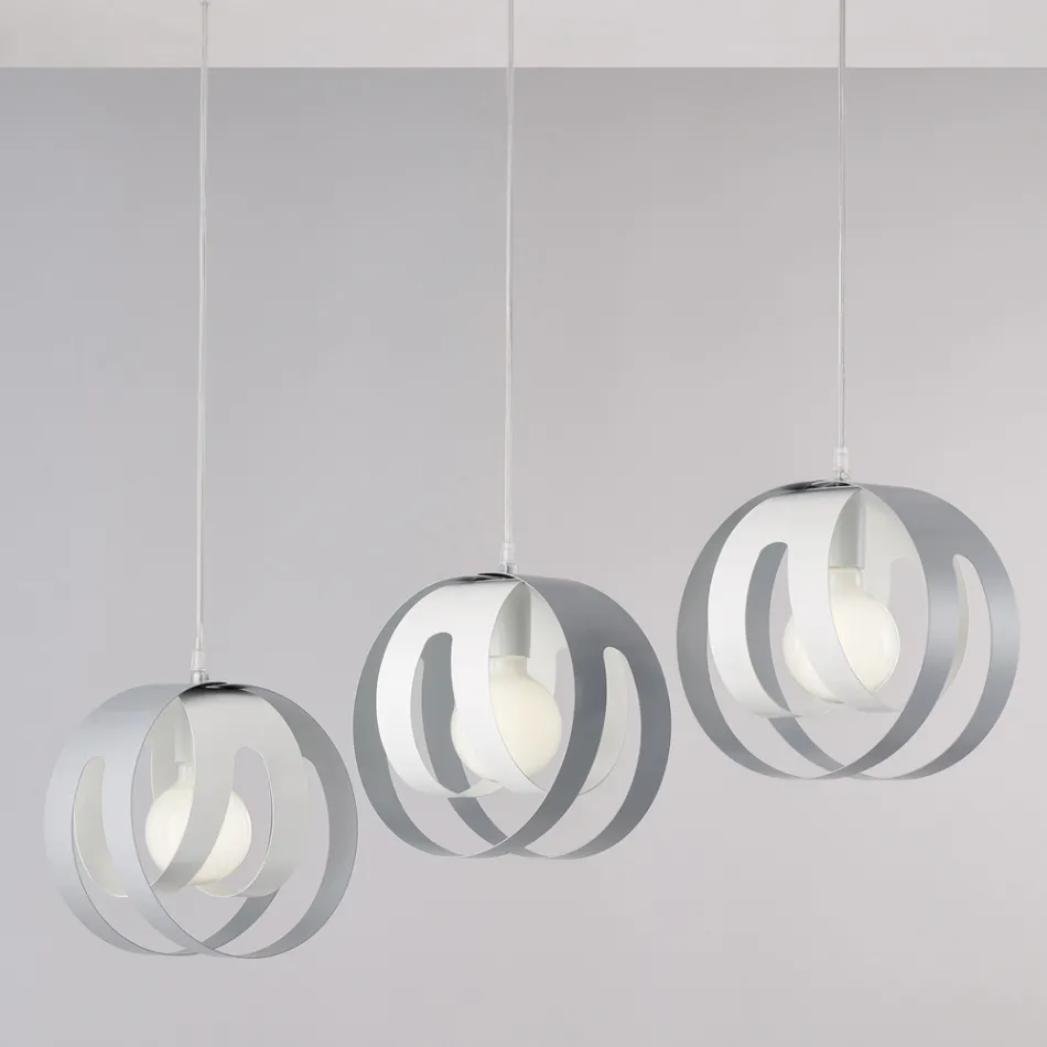 Elegante Lampe aus Glas und Metall, hergestellt in Italien, für anspruchsvolle Interieurs – Aries Viadurini