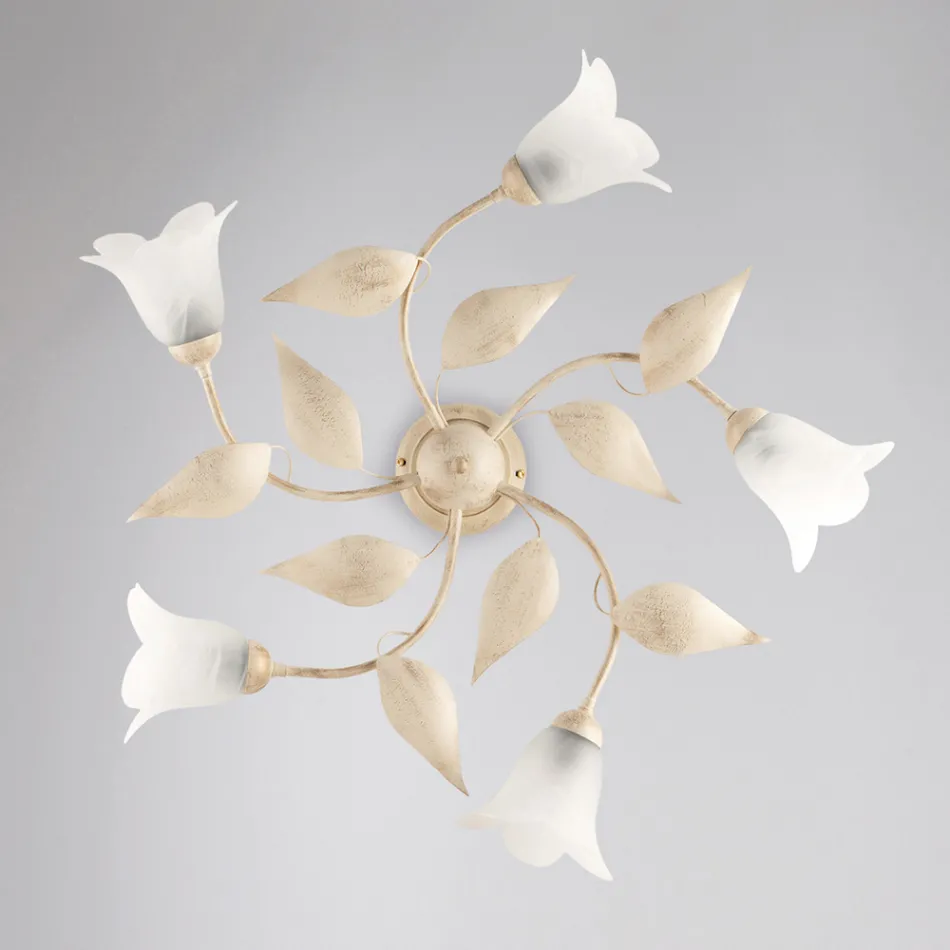 Elegante Lampe aus Glas und Metall, hergestellt in Italien, für anspruchsvolle Interieurs – Sirio Viadurini