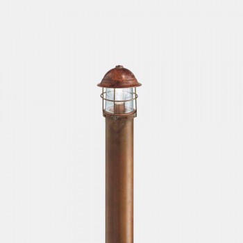 Garten-Pollerlampe für den Außenbereich aus Messing, Kupfer und Glas - Garden by Il Fanale