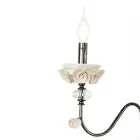 Flambeaux 7 Lights Klassische Lampe aus Porzellan und mundgeblasenem Glas - Eteria Viadurini