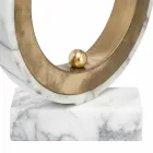 Lampe aus weißem Carrara-Marmor und Messing Made in Italy 2 Dimensions - Nazife Viadurini