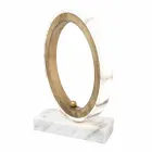 Lampe aus weißem Carrara-Marmor und Messing Made in Italy 2 Dimensions - Nazife Viadurini