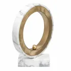 Lampe aus weißem Carrara-Marmor und Messing Made in Italy 2 Dimensions - Nazife Viadurini