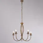 Elegante, weiße Metalllampe im Shabby-Chic-Stil – Roccia Viadurini