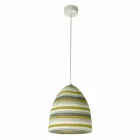 Pendelleuchte aus Nebulit und Wolle In.es.artdesign Flower Stripe Viadurini