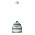Pendelleuchte aus Nebulit und Wolle In.es.artdesign Flower Stripe Viadurini