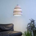 Pendelleuchte aus Nebulit und Wolle In.es.artdesign Flower Stripe