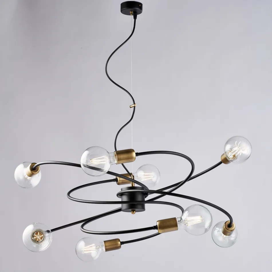 Italienische Glas- und Metallleuchte für elegante Räume – Venere Viadurini