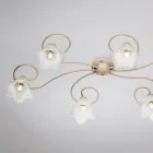 In Italien gefertigte Lampe aus Glas und Metall für elegante Interieurs – Cometa Viadurini