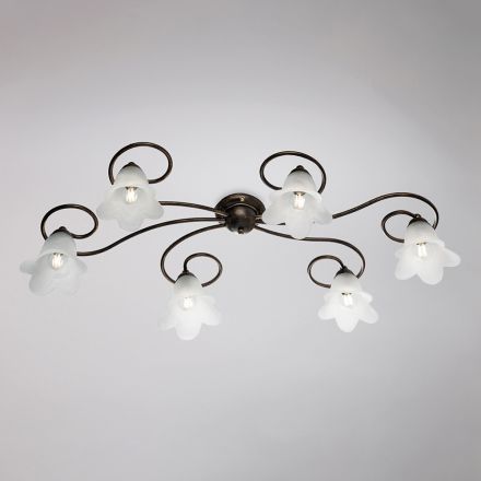 In Italien gefertigte Lampe aus Glas und Metall für elegante Interieurs – Cometa Viadurini