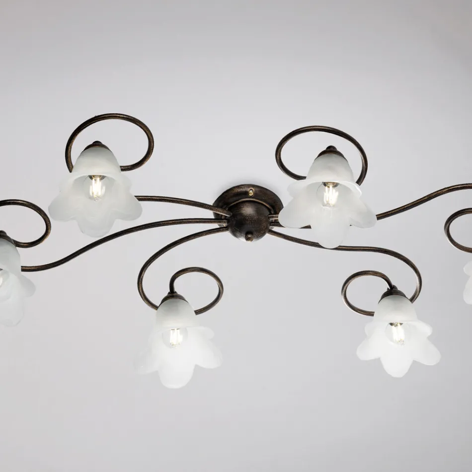 In Italien gefertigte Lampe aus Glas und Metall für elegante Interieurs – Cometa Viadurini