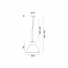 Industrielle Lampe in Eisensuspension Loft Medien Il Fanale Viadurini