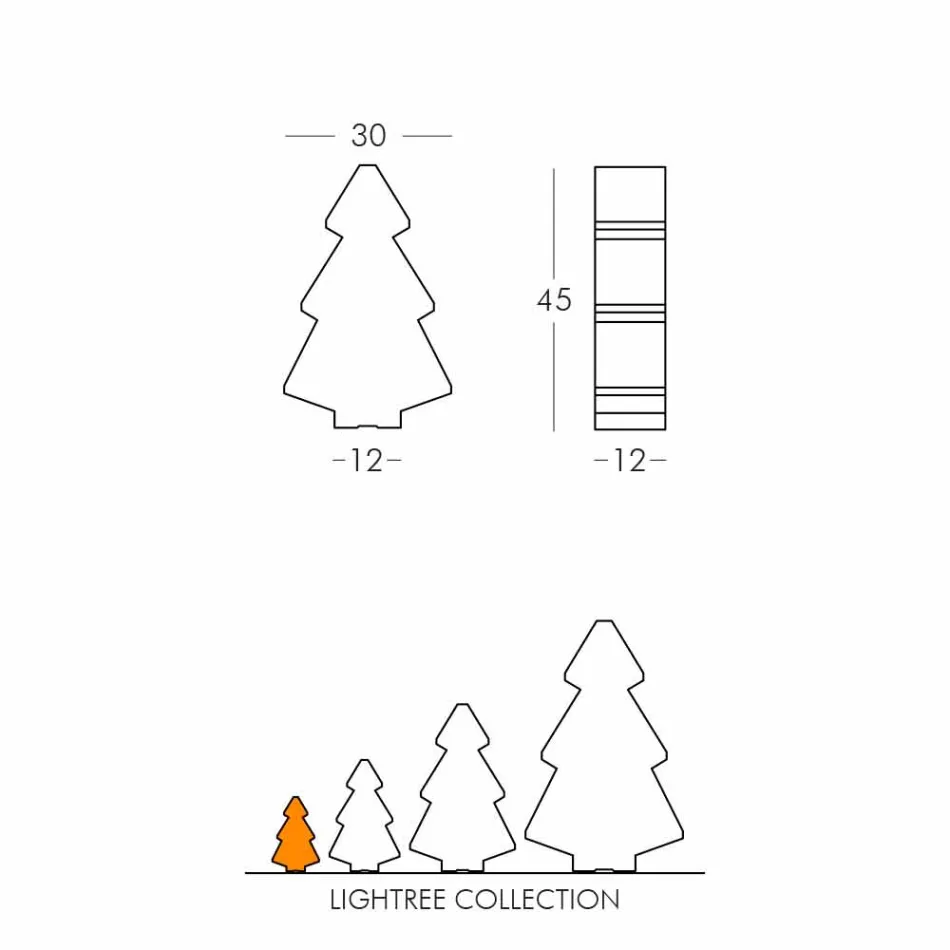 Tisch- / Bodeninnenleuchte Slide Lightree Weihnachtsbaum hergestellt in Italien Viadurini