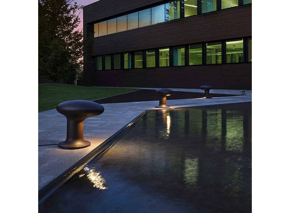 LED-Gartenlampe im grauen oder braunen Gusseisen-Design - Bitta von Il Fanale Viadurini