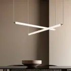 Moderne LED-Lampe aus geripptem Glas mit exklusivem Design, hergestellt in Italien – Lys Viadurini