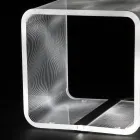 LED-Lampe Leuchtender transparenter Acryl-Couchtisch Laser-Dekor - Robiola Viadurini